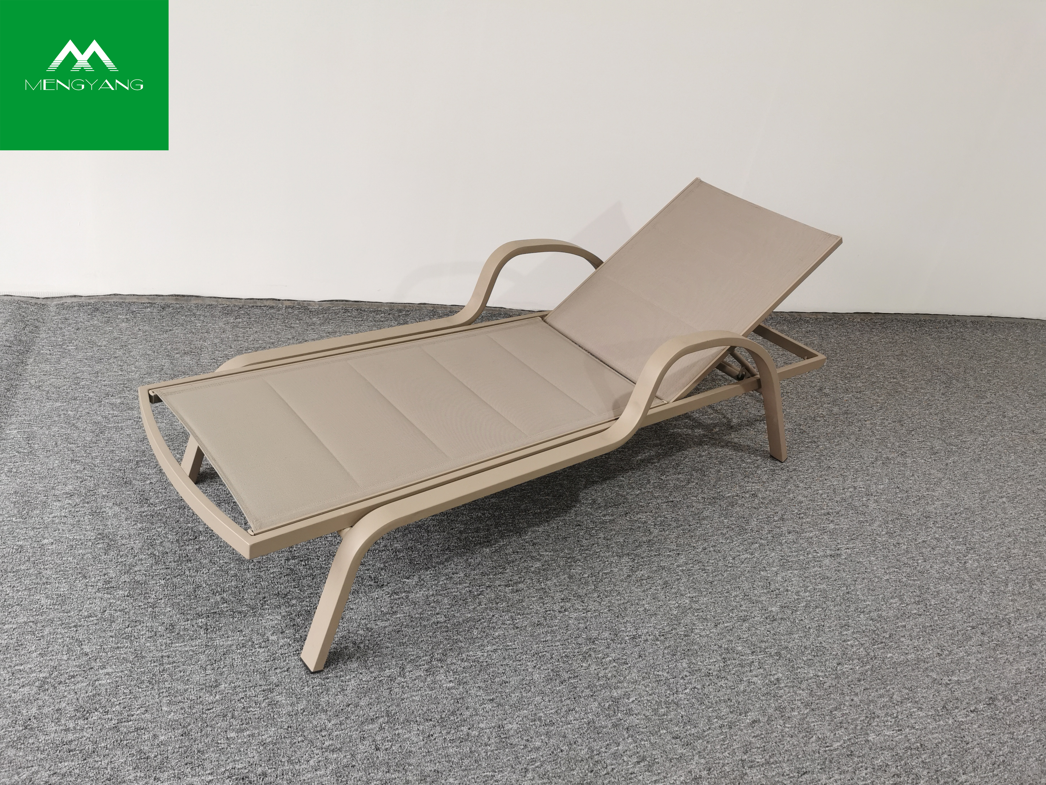 Chaise longue de plage de chaise de piscine de patio imperméable en aluminium extérieur